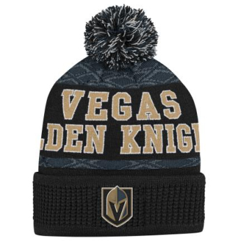 Vegas Golden Knights gyerek téli sapka Puck Pattern Cuffed Pom