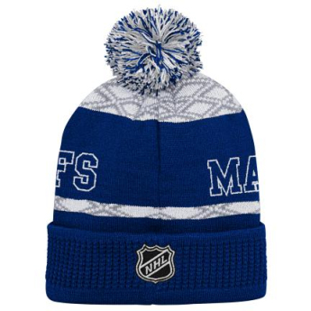 Toronto Maple Leafs gyerek téli sapka Puck Pattern Cuffed Pom