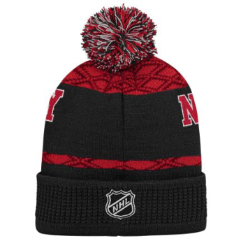 New Jersey Devils gyerek téli sapka Puck Pattern Cuffed Pom
