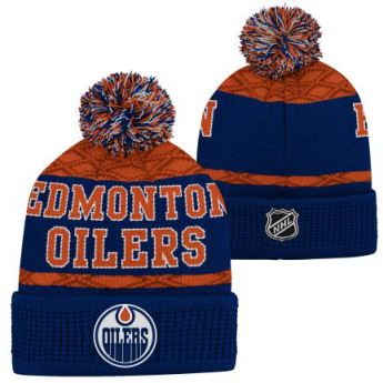 Edmonton Oilers gyerek téli sapka Puck Pattern Cuffed Pom