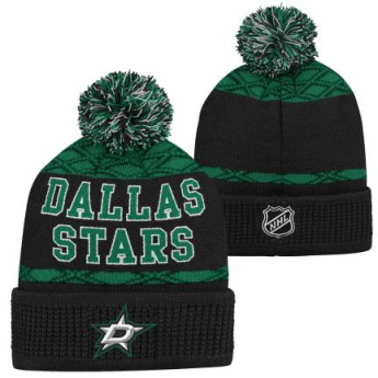 Dallas Stars gyerek téli sapka Puck Pattern Cuffed Pom