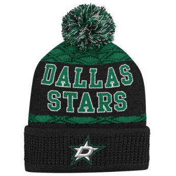 Dallas Stars gyerek téli sapka Puck Pattern Cuffed Pom