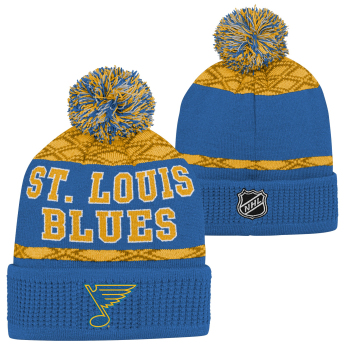 St. Louis Blues gyerek téli sapka Puck Pattern Cuffed Pom