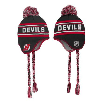 New Jersey Devils gyerek téli sapka Jacquard Tassel Knit With Pom