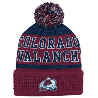 Colorado Avalanche gyerek téli sapka Puck Pattern Cuffed Pom