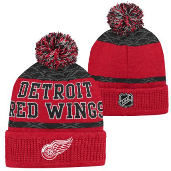 Detroit Red Wings gyerek téli sapka Puck Pattern Cuffed Pom