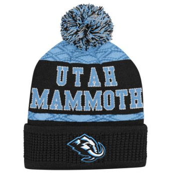 Utah Hockey Club gyerek téli sapka Puck Pattern Cuffed Pom