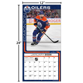Edmonton Oilers naptár 2026 Wall