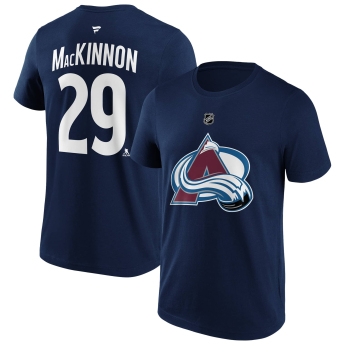 Colorado Avalanche férfi póló Nathan MacKinnon #29 iconic name & number graphic