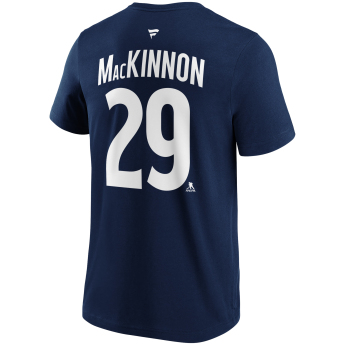 Colorado Avalanche férfi póló Nathan MacKinnon #29 iconic name & number graphic
