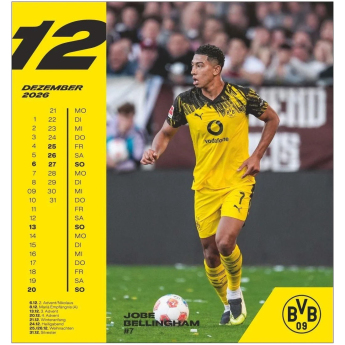 Borussia Dortmund naptár 2026 Postcard