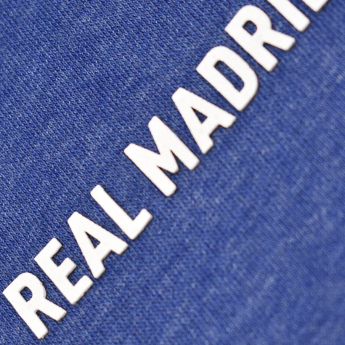 Real Madrid férfi kapucnis pulóver Zip azul