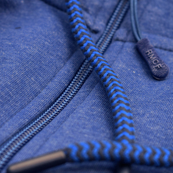 Real Madrid férfi kapucnis pulóver Zip azul