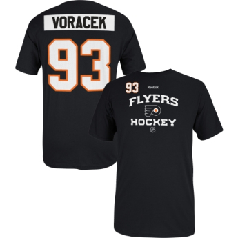 Philadelphia Flyers férfi póló #93 Jakub Voráček Center Ice black