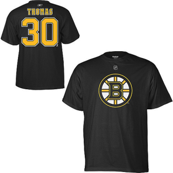 Boston Bruins férfi póló #30 Tim Thomas black
