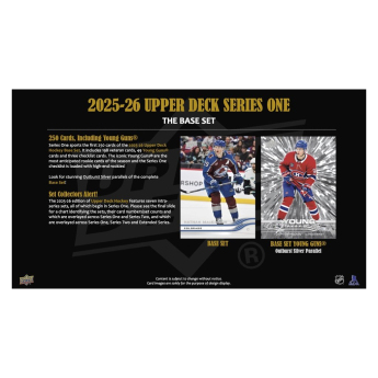 NHL dobozok NHL hokikártyák 2025-26 Upper Deck Series 1 Blaster Box