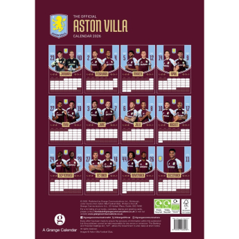 Aston Villa naptár 2026