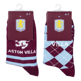 Aston Villa zokni Twin Pack Dress 7-11 UK (40-46) EU