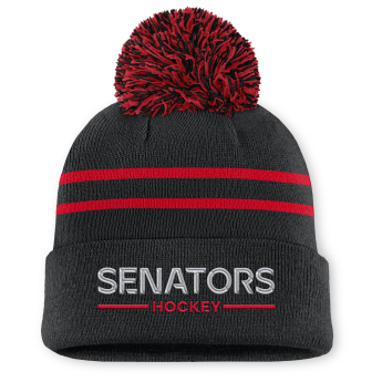 Ottawa Senators női téli sapka Authentic Pro W/Cap Cuffed Pom Beanie