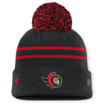 Ottawa Senators női téli sapka Authentic Pro W/Cap Cuffed Pom Beanie