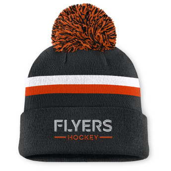 Philadelphia Flyers női téli sapka Authentic Pro W/Cap Cuffed Pom Beanie