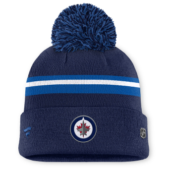 Winnipeg Jets női téli sapka Authentic Pro W/Cap Cuffed Pom Beanie