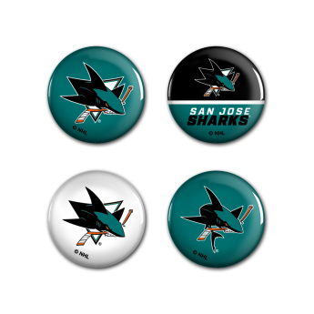 San Jose Sharks kitűző Button 4 Pack