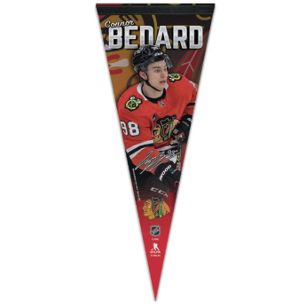 Chicago Blackhawks zászló Connor Bedard Premium Pennant