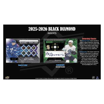 NHL dobozok NHL hokikártyák 2025-26 Upper Deck Black Diamond Hockey Hobby Box