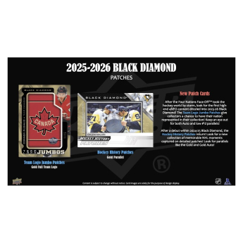 NHL dobozok NHL hokikártyák 2025-26 Upper Deck Black Diamond Hockey Hobby Box