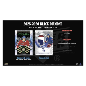 NHL dobozok NHL hokikártyák 2025-26 Upper Deck Black Diamond Hockey Hobby Box