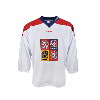 Jégkorong képviselet hoki mez Czech republic David Pastrňák 2025/2026 CCM Fandres replica white