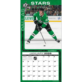 Dallas Stars naptár 2026 Wall