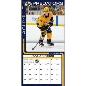 Nashville Predators naptár 2026 Wall