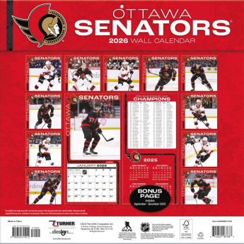 Ottawa Senators naptár 2026 Wall