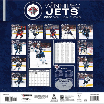 Winnipeg Jets naptár 2026 Wall