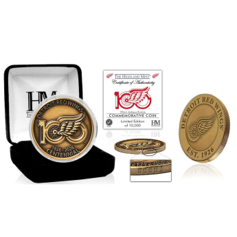 Detroit Red Wings gyűjtői érmék 100th Anniversary Antique Bronze Coin
