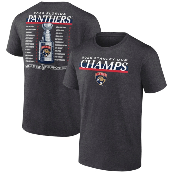 Florida Panthers férfi póló 025 Stanley Cup Champions Give & Go Roster Heather Charcoal