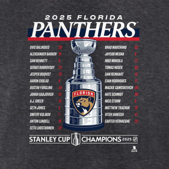 Florida Panthers férfi póló 025 Stanley Cup Champions Give & Go Roster Heather Charcoal