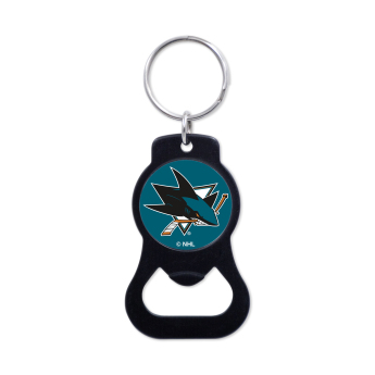 San Jose Sharks kulcstartó üveg nyitóval Black Ring