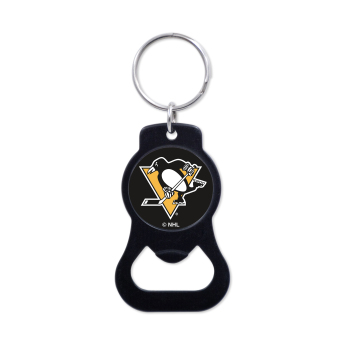 Pittsburgh Penguins kulcstartó üveg nyitóval Black Ring