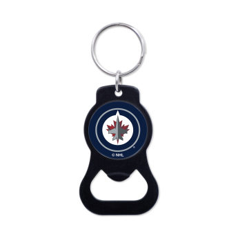 Winnipeg Jets kulcstartó üveg nyitóval Black Ring