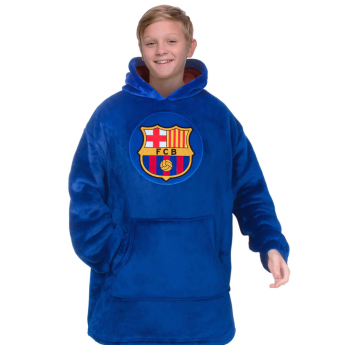 FC Barcelona gyerek kapucnis pulóver oversize blanket blue