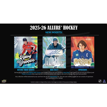 NHL dobozok NHL hokikártyák 2025-26 Upper Deck Allure Blaster Box