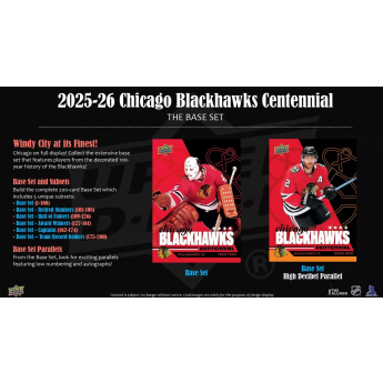 NHL dobozok NHL hokikártyák 2025-26 Upper Deck Chicago Blackhawks NHL Centennial Hobby Box