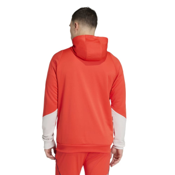 Bayern München férfi kapucnis pulóver Track red