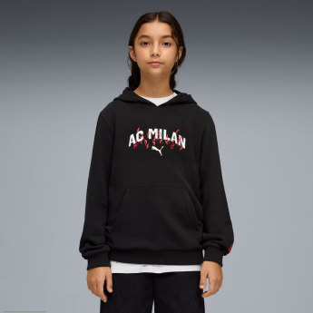 AC Milan gyerek kapucnis pulóver Culture black