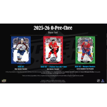 NHL dobozok NHL hokikártyák 2025-26 Upper Deck O-Pee-Chee Hobby Box