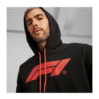 Forma 1 férfi kapucnis pulóver Logo black 2026