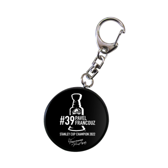 Colorado Avalanche kulcstartó Pavel Francouz #39 Stanley Cup Champion 2022 black